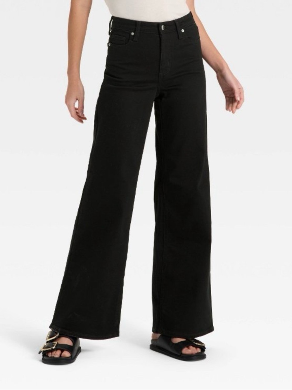Universal Thread Black High-Rise Wide-Leg Jeans